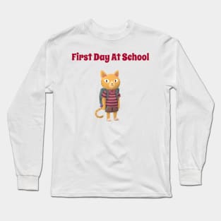 First Day at School Kitty Long Sleeve T-Shirt